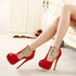 Elegant Stiletto Platform Pumps for Women - Chic Slingback Wedding Shoes